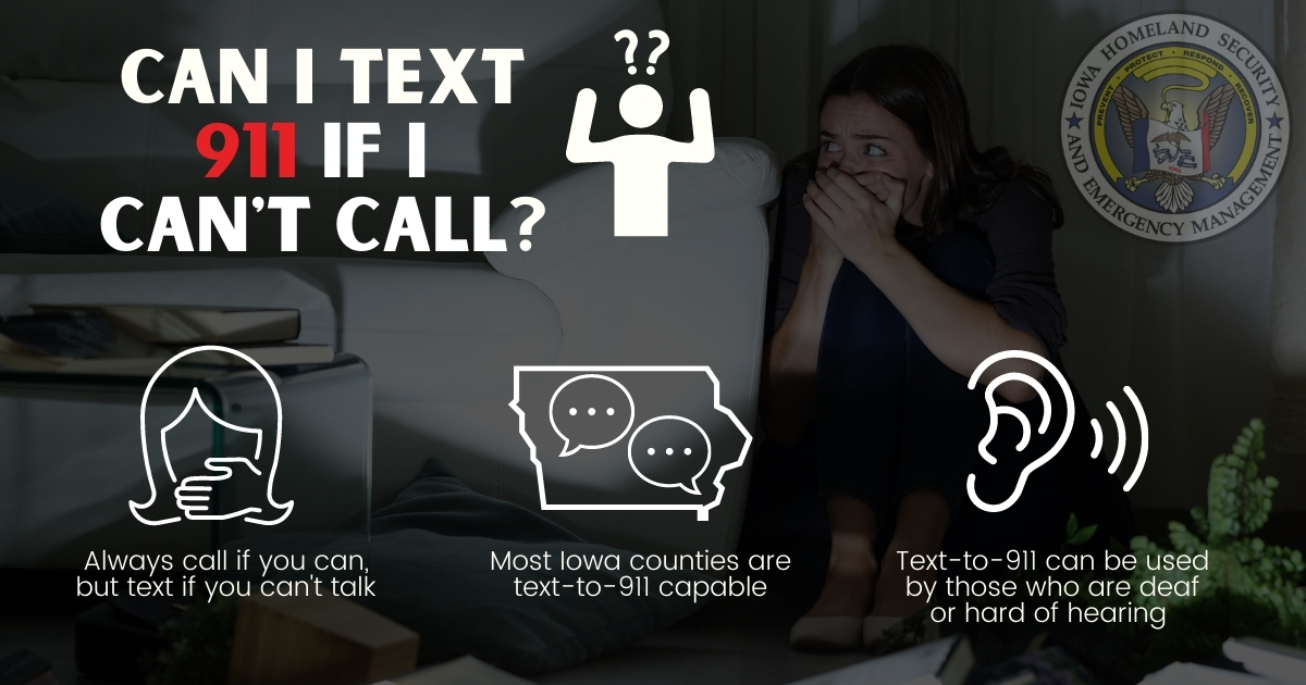 Can I text 911 if I can't call? graphic