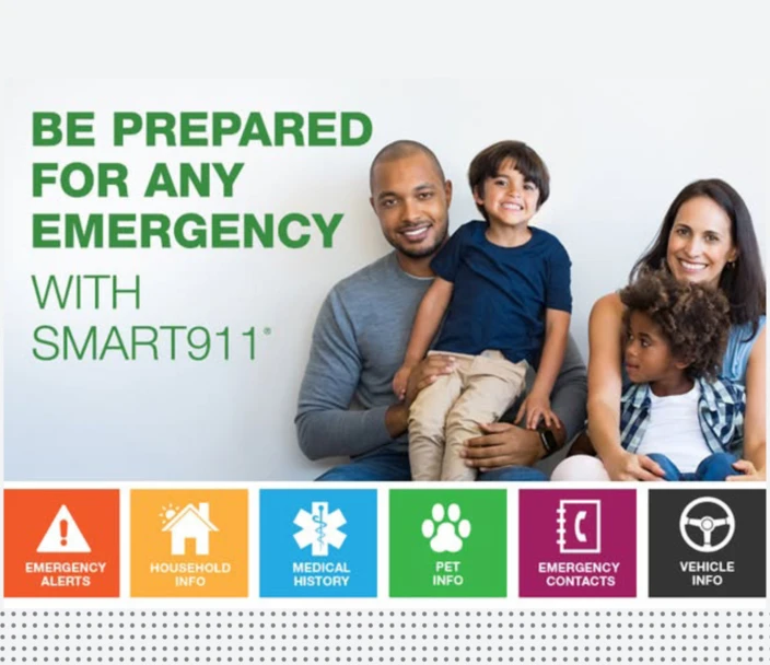 Be prepared for any emergency with Smart 911. Photo of family embracing.