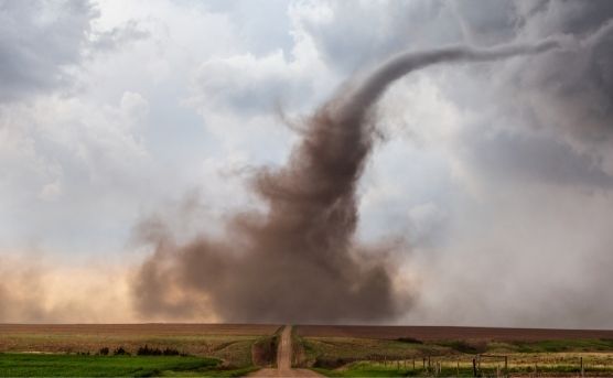 Tornado touches down in rural setting