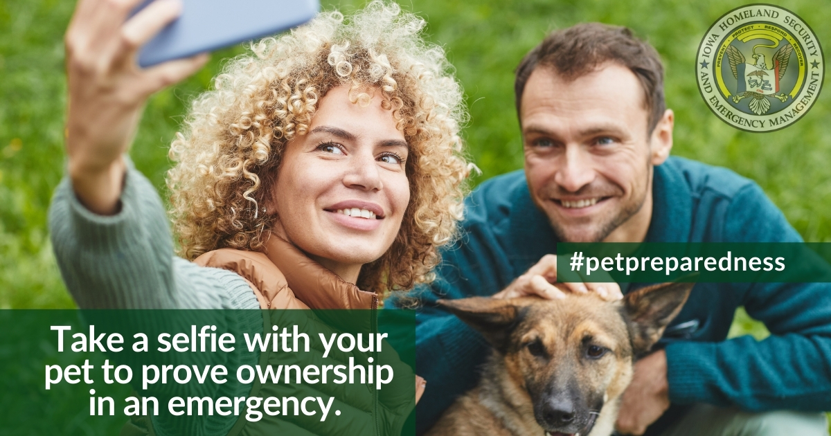 Take a selfie with your pet for pet preparedness